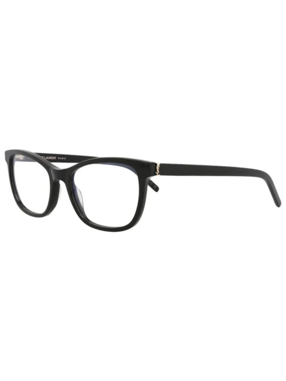New Saint Laurent Women's Eyeglasses Cat Eye Recycled Acetate Frame Black Black